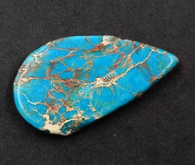 EGL Certified 92 Ct Natural Uncut Rough Blue Turquoise Slab Loose Gemstone 4SUN