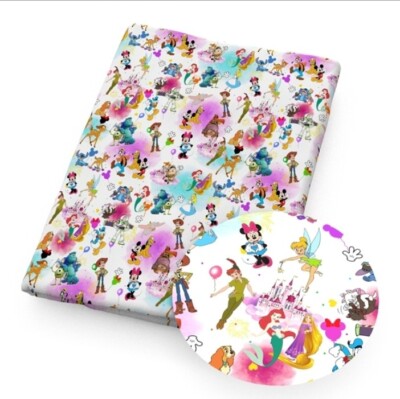 Characters FAUX LEATHER SHEET 8'' X 12'' Movie 1210725 cartoon character SMOOTH