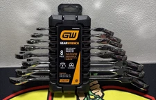 GearWrench 8 Piece SAE Flex Head Ratcheting Wrench Set GWD8FRWSAE NEW