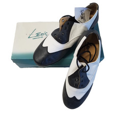 Leo's Tap Dance Shoes 5029 Ladies Sz 7.5 Spectator Black White Lace Up 3778