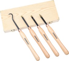 VINWOX 13.5" 4-Pc Carbide Wood Lathe Turning Tool Set Pen Turning Durable