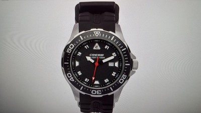 SW-0698 CRESSI Manta Taucheruhr Wasserdicht unisex Erwachsene schwarz B-WARE