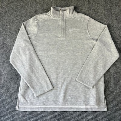 Boxercraft Sullivan 1/4 Zip Pullover Mens Medium Gray GM Financial BM5201 NWT