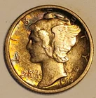 1916 Mercury Dime - In About AU Condition, See the Scans For Condition Details!
