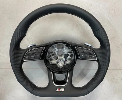 AUDI S3 8Y LENKRAD SPORT ABGEFLACHT GELOCHT SCHALTWIPPEN 8Y0419091Q ORIGINAL NEU - Bild 1 von 4