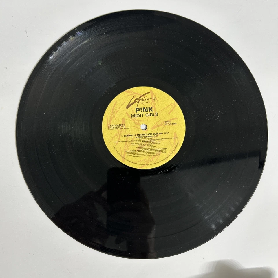 PINK - MOST GIRLS - THERE YOU GO - VINYL - LAFACE RECORDS - Image 4 of 4