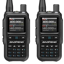 2X Baofeng UV5R Mini Walkie Talkie VHF UH USB-C NOAA Bluetooth App Program Radio
