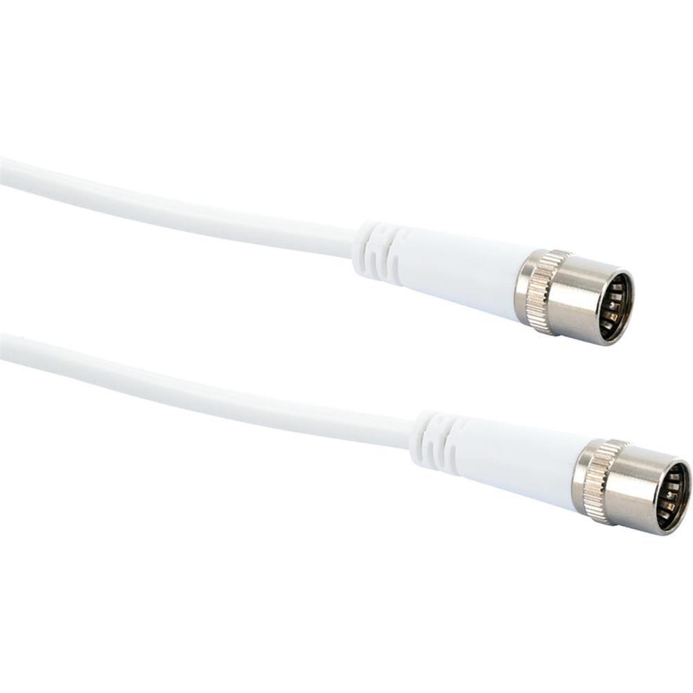 Schwaiger Koaxialkabel Klasse A 1,5 m weiß Modem Anschlusskabel für Self Install