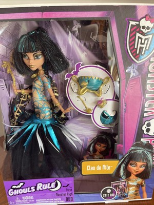 Monster High Doll Cleo De Nile Ghouls Rule 2012 Retired Boxed