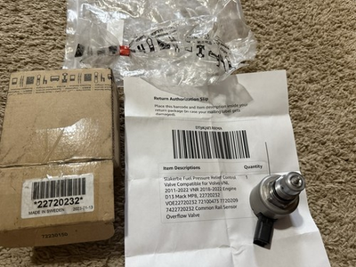 #ad Fuel Pressure Relief Control Valve For Volvo VNL Engine D13 Mack MP8 22720232… $90.00