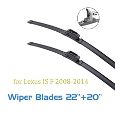 For Lexus IS F 2008-2014 Windshield Wiper Blades 22 20 Front 2 pcs J-hook