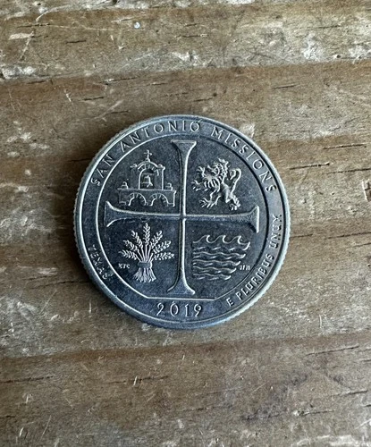 2019 W San Antonio Missions Texas West Point Quarter Nice Circulated Coin!