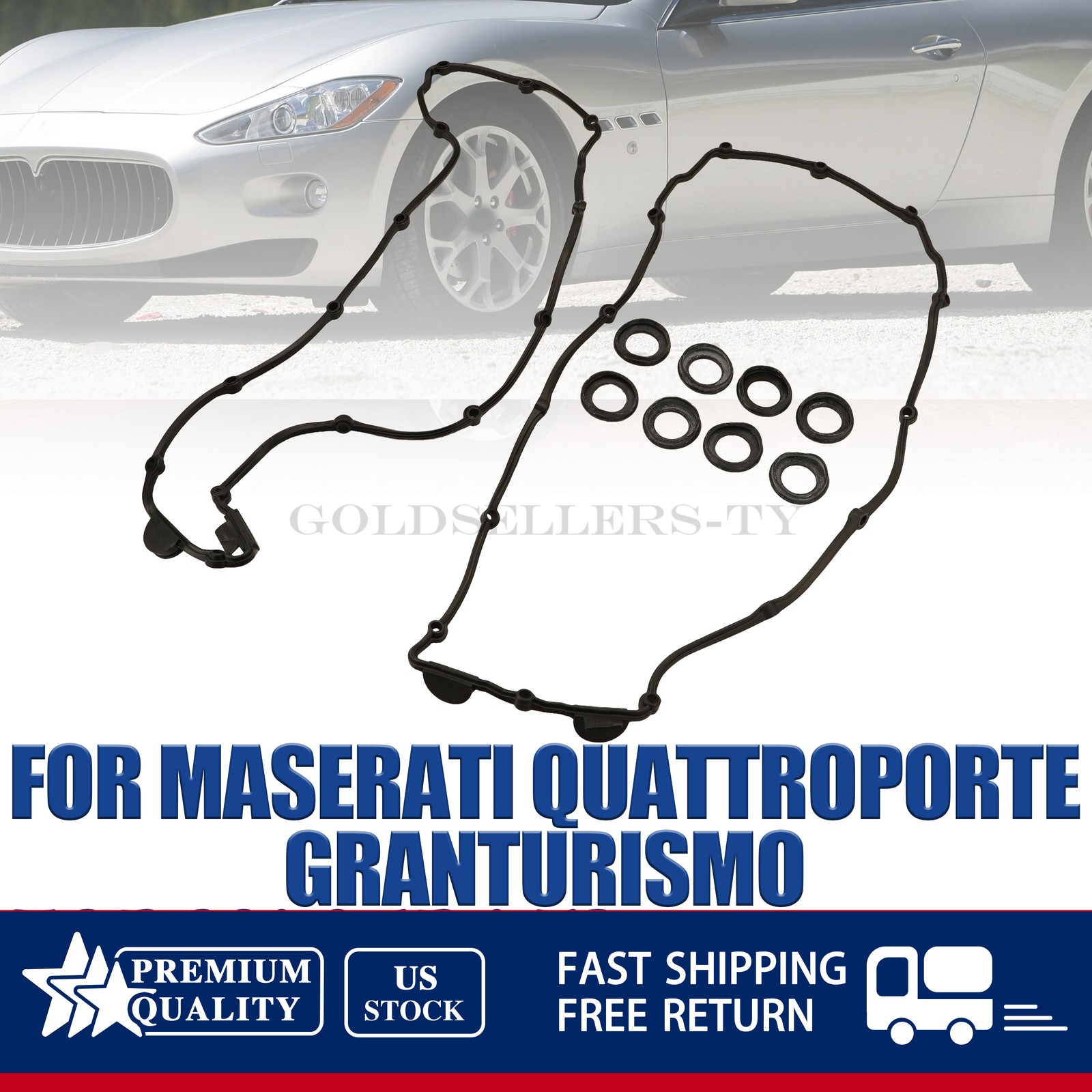 NEW Valve Cover Gasket Set 264986 264987 For Maserati Quattroporte GranTurismo