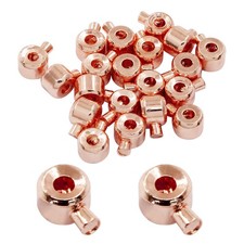 PHITUODA Crimp Beads Rose Gold 3mm 20Pcs