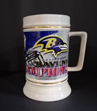 Baltimore Ravens  Super Bowl XXXV Beer Stein 2001