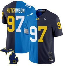 Michigan Wolverines Aidan Hutchinson Split Lion Stitched Jersey