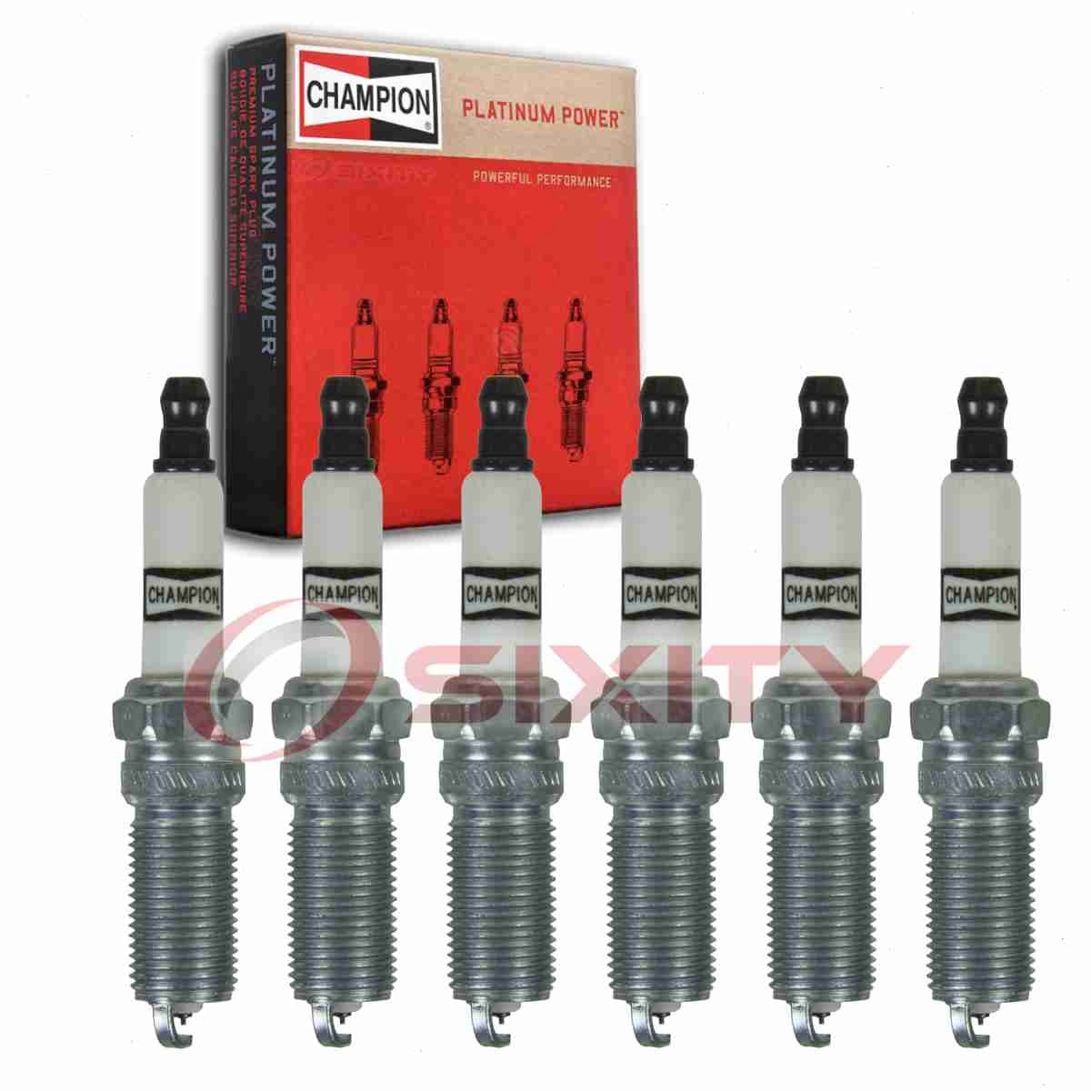 6 pc Champion Platinum Spark Plugs for 2007-2016 Lincoln MKZ 3.5L 3.7L V6 rm