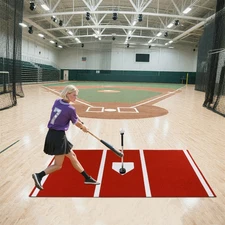 Heavy-Duty Baseball Batting Hitting Mat, Baseball Softball Turf Training Mat