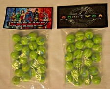 2 Bags Of Justice league Superhero Movie Promo Marbles