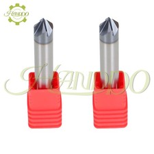 2  3/8" 4 Flute 90 Degree 2-1/2" Overall Length Carbide Chamfer Mill Double End