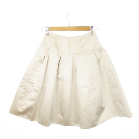 【Skirts】CHANEL Knee-Length Silk Flare Skirt with Box Pleats and a Shiny Logo thumbnail 2