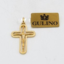 Ciondolo in oro giallo 18 kt a forma di Croce con Cristo A.189