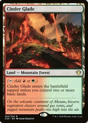 X 1 Cinder Glade NM-M C20 263 MTG Magic The Gathering