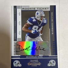 2005 Donruss PlayoffContenders Rookie Ticket DeMarcus Ware #133 Auto Cowboys HOF