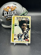 Elvin Bethea Autographed Signed 1978 Topps #127 Oilers IP Auto No COA (JDD)