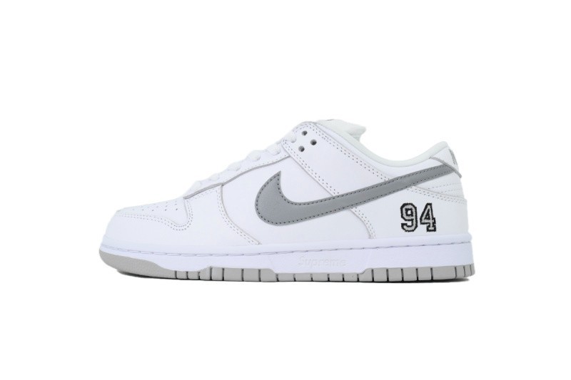 Size 11 - Supreme x Nike Dunk SB Low White Metallic Silver for