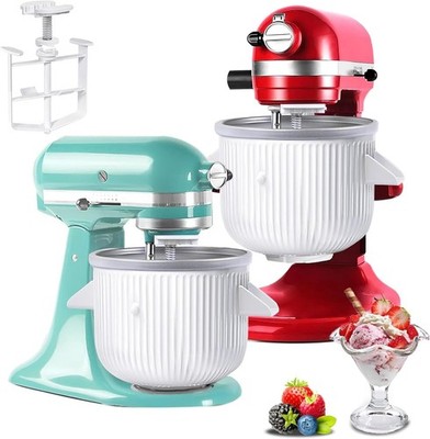 Ice Cream Maker Attachment for KitchenAid Stand Mixer, Compatible with 4.5/5QT