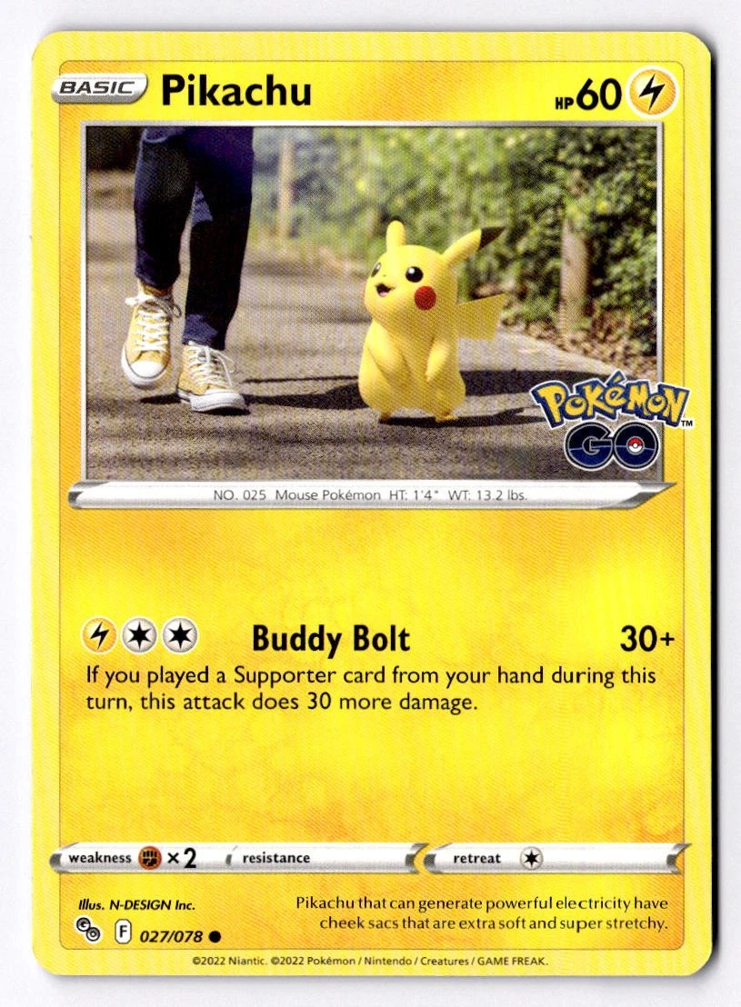 Pikachu 027/078 Pokémon GO for sale | eBay