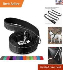 Dog Leash, 6 FT Double-Sided Reflective, Padded Handle Nylon Heavy Duty Leash...