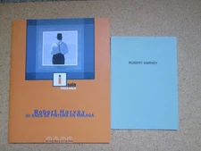Robert Harvey painter SPANISH LANGUAGE exh. catalogue + brochure, both SIGNED