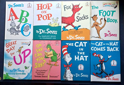 Lot Of 8 Dr Seuss books Hardcover Books Collection, Beginner Books Series, Kids