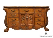 AICO FURNITURE Contemporary Italian Provincial 73" Triple Door Dresser w. Gra...