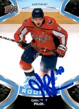Garrett Pilon Signed Auto 2021-22 Upper Deck MVP Rookie card Washington Capitals. rookie card picture