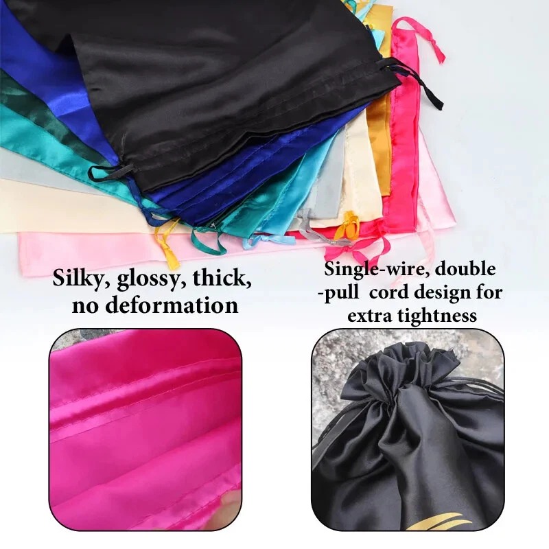 New Silk Wig Bags 10-50Pcs Hair Extensions Storage Bags Bags Hair Bundles Bag - Image 3 of 4