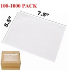 100-1000 7.5 x 5.5 Clear Packing Pouches List Invoice Shipping Envelope Adhesive