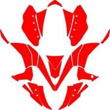 KAWASAKI KFX 450 ATV 2008 2009 2010 2011 2012 a 2014 vector template escala 1:1