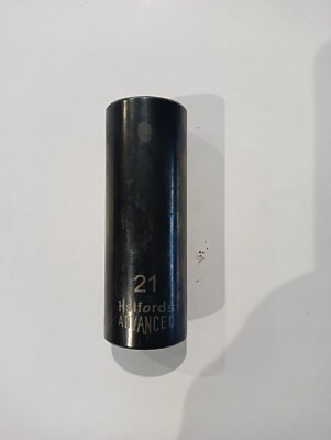 21mm HALFORDS ADVANCED 1/2 Drive Impact 6 Point Deep Socket Wheel Nut