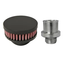 Valve Cover Breather Oil Cap-Honda B, D, F, H Series Engines (Flat Black)