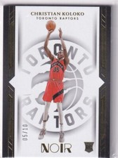 2022-23 Panini Noir Basketball No. 198 Christian Koloko Rookie 5/10