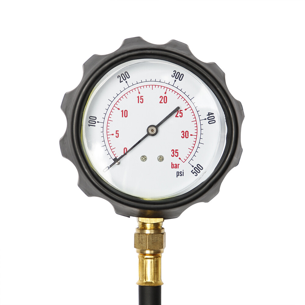 500 PSI Oil Pump Pressure Tester Test Gauge Carrying Case Fitting Hoses USA