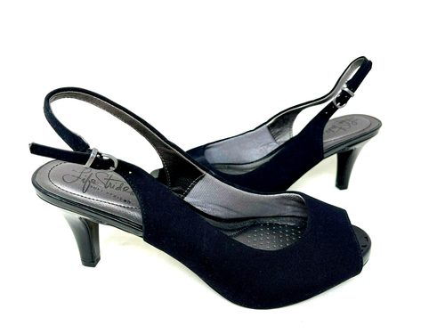 LifeStride Women's Teller Slingback Dress Heels Black Size:6.5 98A-E | eBay