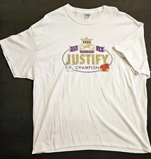 Justify 2018 Triple Crown Champion T-Shirt- Men's 3XL 26"x33"