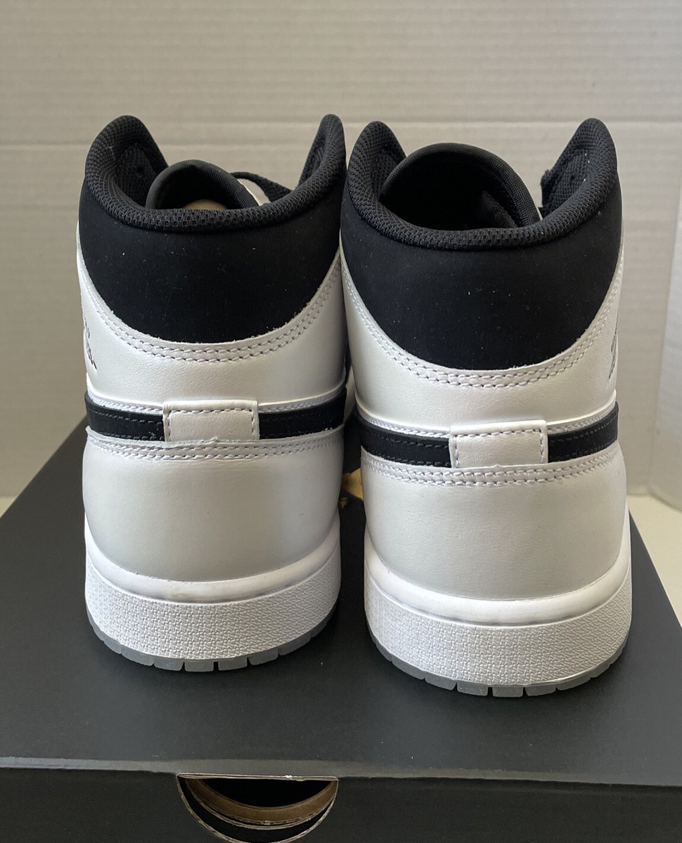 Nike Air Jordan 1 Mid SE Diamond. White Black Sneakers Men's Size