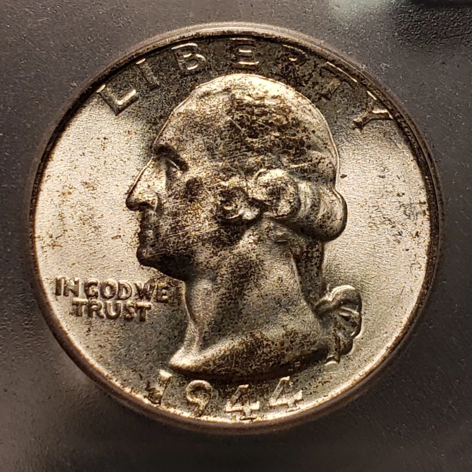 1944-S 25c Washington Quarter - Frosty Luster - PQ Example - ICG MS 67 - X4052 - Image 3 of 4