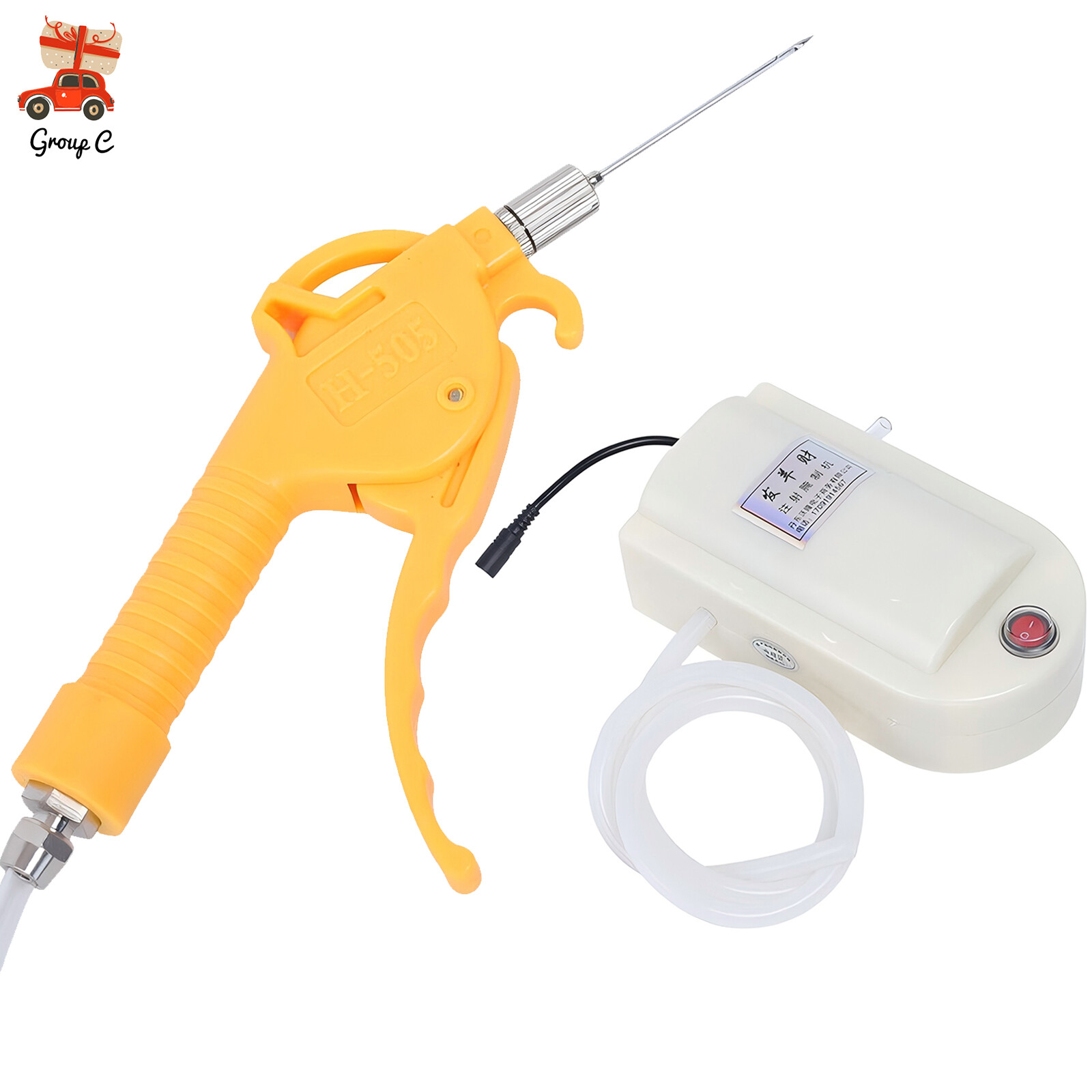 Meat Injector Gun Pump with Hose, Stainless Steel Electric Marinade Injector