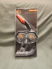 RBX Adult 14 Snorkeling Set. Black and Orange. New
